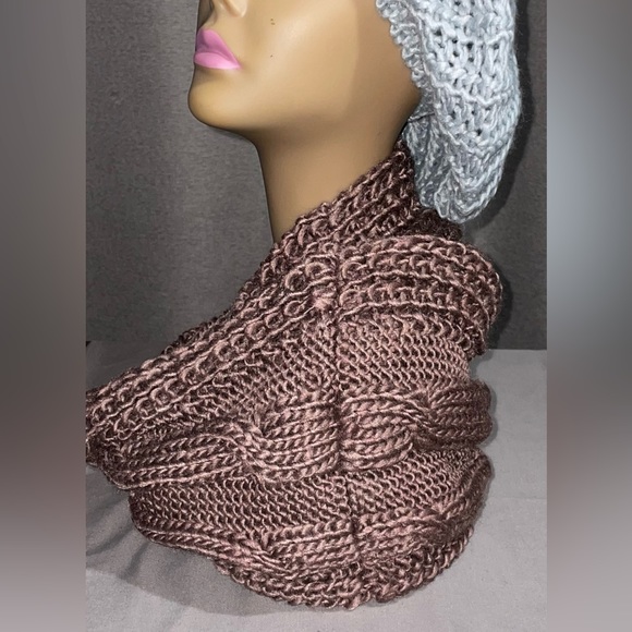 Brown Infinity Scarf - Picture 2 of 6